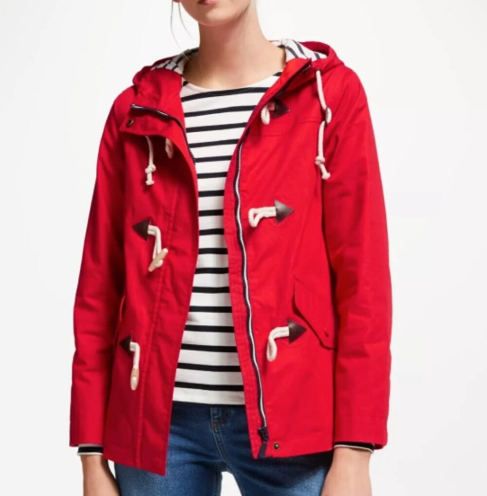 BODEN Whitby Waterproof Jacket Toggle Red Sz 2 $168